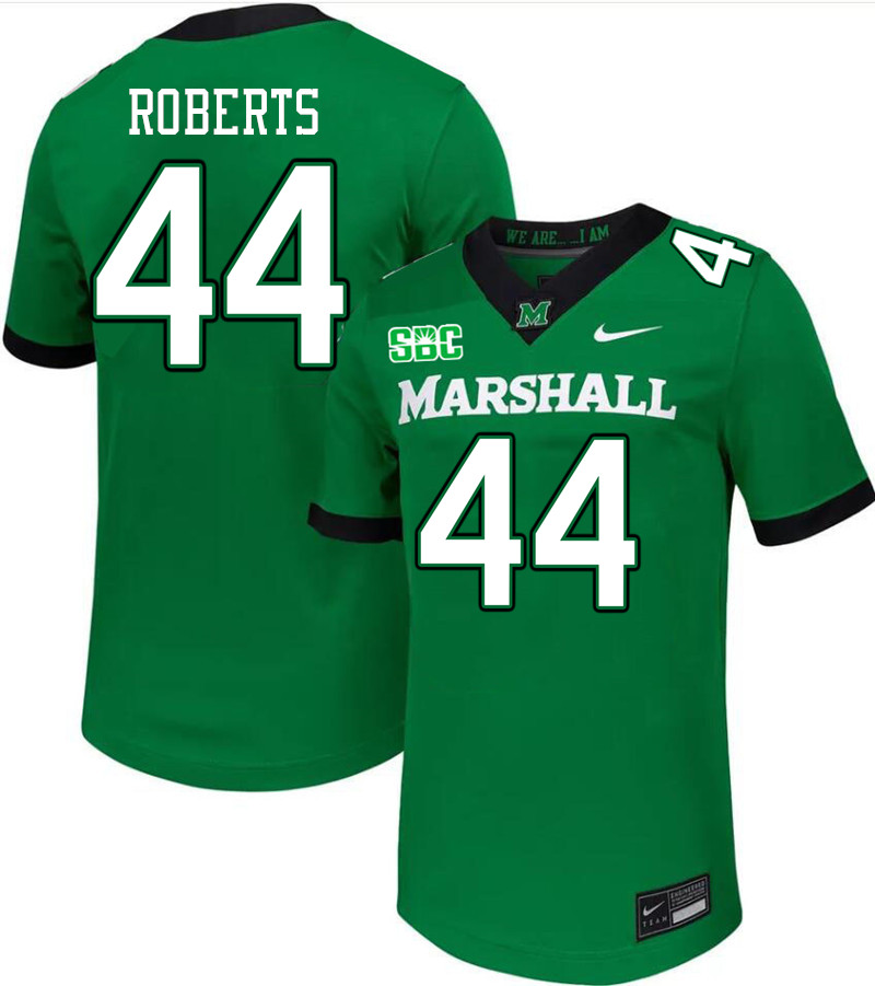 Men #44 Antwan Roberts Marshall Thundering Herd SBC Conference College Football Jerseys Stitched-Gre
